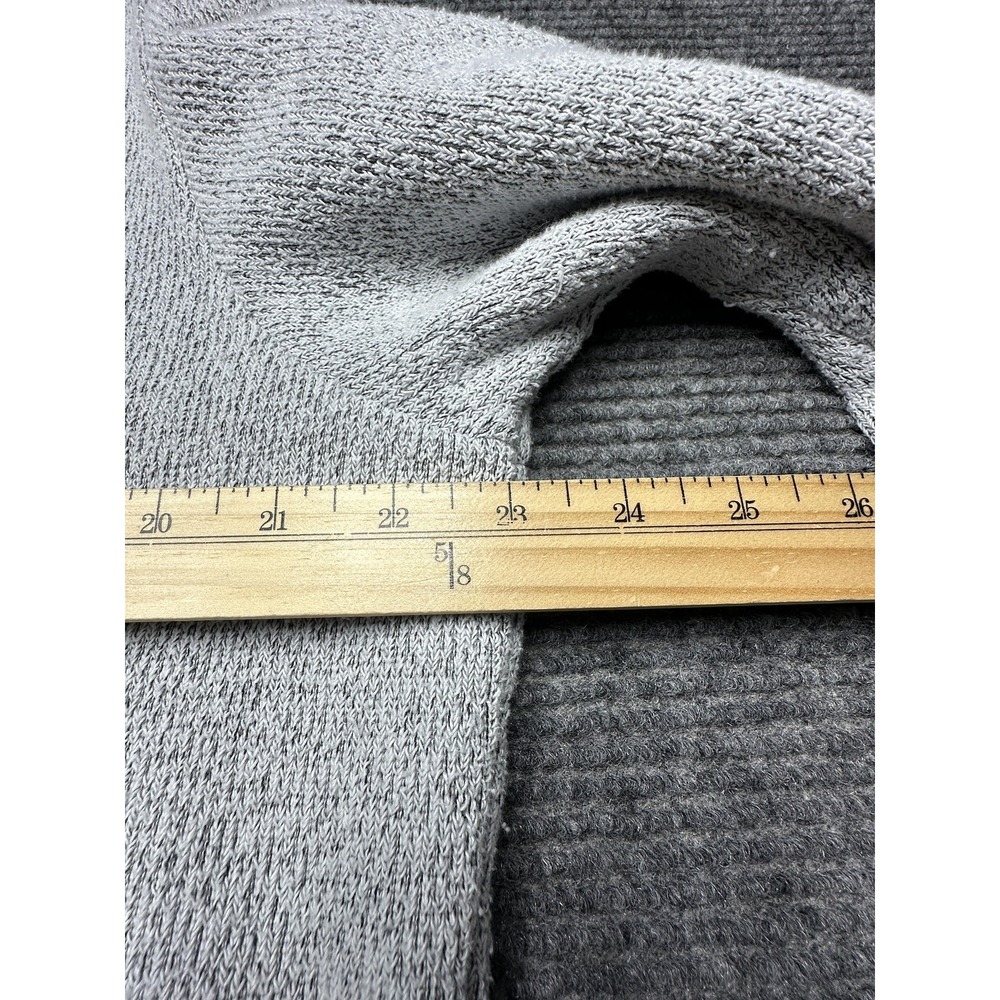 BonWorth Cardigan Sweater Womens Large Gray Floral Embroidered Button Front Knit - Picture 3 of 9